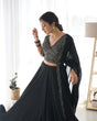 Load image into Gallery viewer, Black Elegant Pure Soft Fox Georgette Lehenga Choli with Designer Blouse and Dupatta – Fully Stitched, Ready to Wear