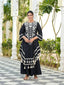 Black Elegant Reyon Cotton Top & Plazo Set with Real Mirror Work and Fancy Lace Latkan ClothsVilla