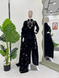 Load image into Gallery viewer, Black Elegant Velvet Ensemble – Luxe Thread &amp; Sequin Work ClothsVilla