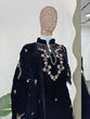 Load image into Gallery viewer, Black Elegant Velvet Ensemble – Luxe Thread &amp; Sequin Work ClothsVilla