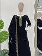 Load image into Gallery viewer, Black Elegant Velvet Ensemble – Luxurious &amp; Stylish Clothsvilla