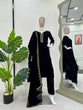Load image into Gallery viewer, Black Elegant Velvet Ensemble – Luxurious &amp; Stylish Clothsvilla