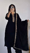 Load image into Gallery viewer, Black Elegant Velvet Ensemble – Luxurious &amp; Stylish Clothsvilla