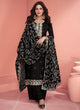 Load image into Gallery viewer, Black Elegant Vichitra Silk Embroidered Suit Set ClothsVilla