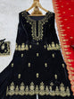 Load image into Gallery viewer, Black Elegant Viscose Velvet Embroidered Sharara Set ClothsVilla