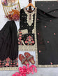 Load image into Gallery viewer, Black Embroidered Sequins &amp; Dori Work Plazzo Set ClothsVilla