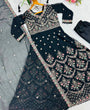 Load image into Gallery viewer, Black Embroidered Sequins Heavy Zari Work Suit Set ClothsVilla