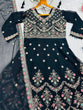 Load image into Gallery viewer, Black Embroidered Sequins Heavy Zari Work Suit Set ClothsVilla