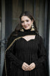 Load image into Gallery viewer, Black Embroidered Top Sharara Set ClothsVilla