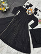 Load image into Gallery viewer, Black Embroidered Top Sharara Set ClothsVilla