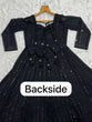Load image into Gallery viewer, Black Embroidered Top Sharara Set ClothsVilla