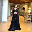 Load image into Gallery viewer, Black Ethereal Butterfly Net indo western ClothsVilla