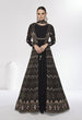 Load image into Gallery viewer, Black Exquisite Embroidered Faux Georgette Top &amp; Jacket Set with Dupatta ClothsVilla