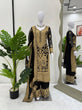 Load image into Gallery viewer, Black Faux Georgette Chinestitch Palazzo Set with Dupatta ClothsVilla