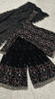Load image into Gallery viewer, Black Festive Georgette Sharara Set with Sequins, Thread &amp; Zari Work ClothsVilla
