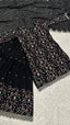 Black Festive Georgette Sharara Set with Sequins, Thread & Zari Work ClothsVilla