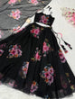 Load image into Gallery viewer, Black Floral Printed Organza Silk Lehenga Set with Handwork Blouse &amp; Dupatta ClothsVilla