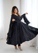Load image into Gallery viewer, Black Fox Georgette Lucknowi Anarkali Gown Set ClothsVilla