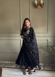 Load image into Gallery viewer, Black Georgette Anarkali Gown with Koti ClothsVilla