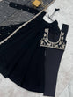 Load image into Gallery viewer, Black Georgette Anarkali Gown with Koti ClothsVilla