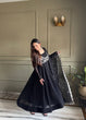Load image into Gallery viewer, Black Georgette Anarkali Gown with Koti ClothsVilla
