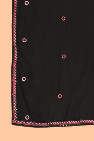 Black Georgette Embroidered Gown ClothsVilla
