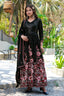 Black Georgette Embroidered Gown ClothsVilla