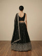 Load image into Gallery viewer, Black Georgette Embroidered Lehenga Set ClothsVilla