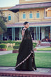 Load image into Gallery viewer, Black Georgette Embroidered Lehenga ClothsVilla