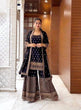Load image into Gallery viewer, Black Glamorous Faux Georgette Plazo Set with Dupatta Clothsvilla