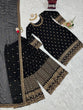 Load image into Gallery viewer, Black Glamorous Faux Georgette Plazo Set with Dupatta Clothsvilla