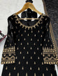 Load image into Gallery viewer, Black Glamorous Faux Georgette Plazo Set with Dupatta Clothsvilla