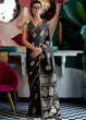 Load image into Gallery viewer, Black Glamorous Satin Silk Saree – Perfect for Cocktail &amp; Dinner Parties ClothsVilla