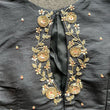 Load image into Gallery viewer, Black Golden Elegance: Handcrafted Elzara Silk Blouse ClothsVilla