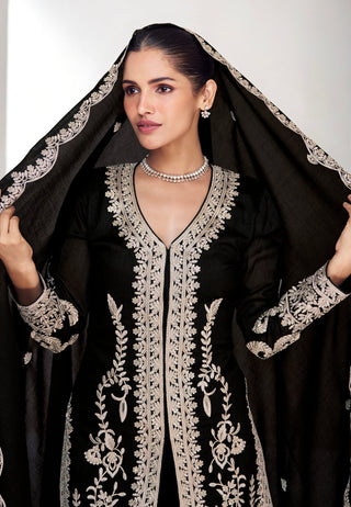 Black Grace Designer Kurta Palazzo Set ClothsVilla