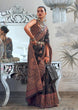 Load image into Gallery viewer, Black Graceful Silk Saree with Unstitched Blouse Piece Elegant Ethnic Wear ClothsVilla