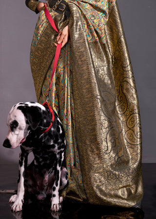Black & Gray Versatile Elegance Modal Silk Saree – Effortless Style for Every Occasion ClothsVilla