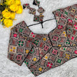 Load image into Gallery viewer, Black Heavy Cording Work Pure Georgette Blouse with Multicolor Embellishments ClothsVilla