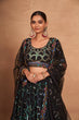 Load image into Gallery viewer, Black Heavy Georgette Embroidered Lehenga Choli Set with Sequins &amp; Net Dupatta ClothsVilla