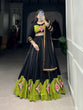 Load image into Gallery viewer, Black Lehenga Set with Gamthi Patchwork and Gota Patti ClothsVilla