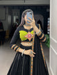 Load image into Gallery viewer, Black Lehenga Set with Gamthi Patchwork and Gota Patti ClothsVilla