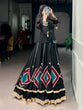 Load image into Gallery viewer, Black Lehenga with Sheer Tunic &amp; Cowrie Detailing ClothsVilla