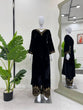 Load image into Gallery viewer, Black Luxurious Viscose Velvet Co-Ord Set with Sequin Threadwork &amp; Side Pockets ClothsVilla