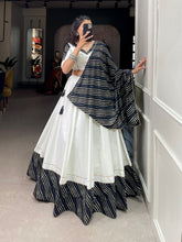 Load image into Gallery viewer, Black Navratri Lehenga Choli Set with Exquisite Gotta Patti Work ClothsVilla