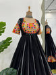 Load image into Gallery viewer, Black Navratri Special Georgette Ensemble ClothsVilla