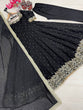 Load image into Gallery viewer, Black Party Wear Pur Vichitra Silk Anarkali Gown with Dupatta Set