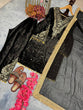 Load image into Gallery viewer, Black Premium Designer Party Wear Velvet Top, Palazzo &amp; Dupatta Set Clothsvilla