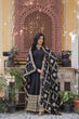 Load image into Gallery viewer, Black Premium Designer Ready-to-Wear Gown with Dupatta – Embroidery Zari Sequins Work