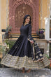 Load image into Gallery viewer, Black Premium Designer Ready-to-Wear Gown with Dupatta – Embroidery Zari Sequins Work
