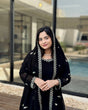Load image into Gallery viewer, Black Premium Designer Readymade Faux Georgette Top, Plazzo &amp; Dupatta Set – Party Wear Elegance ClothsVilla